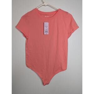 Wild Fable Coral Short Sleeve Bodysuit XL NWT